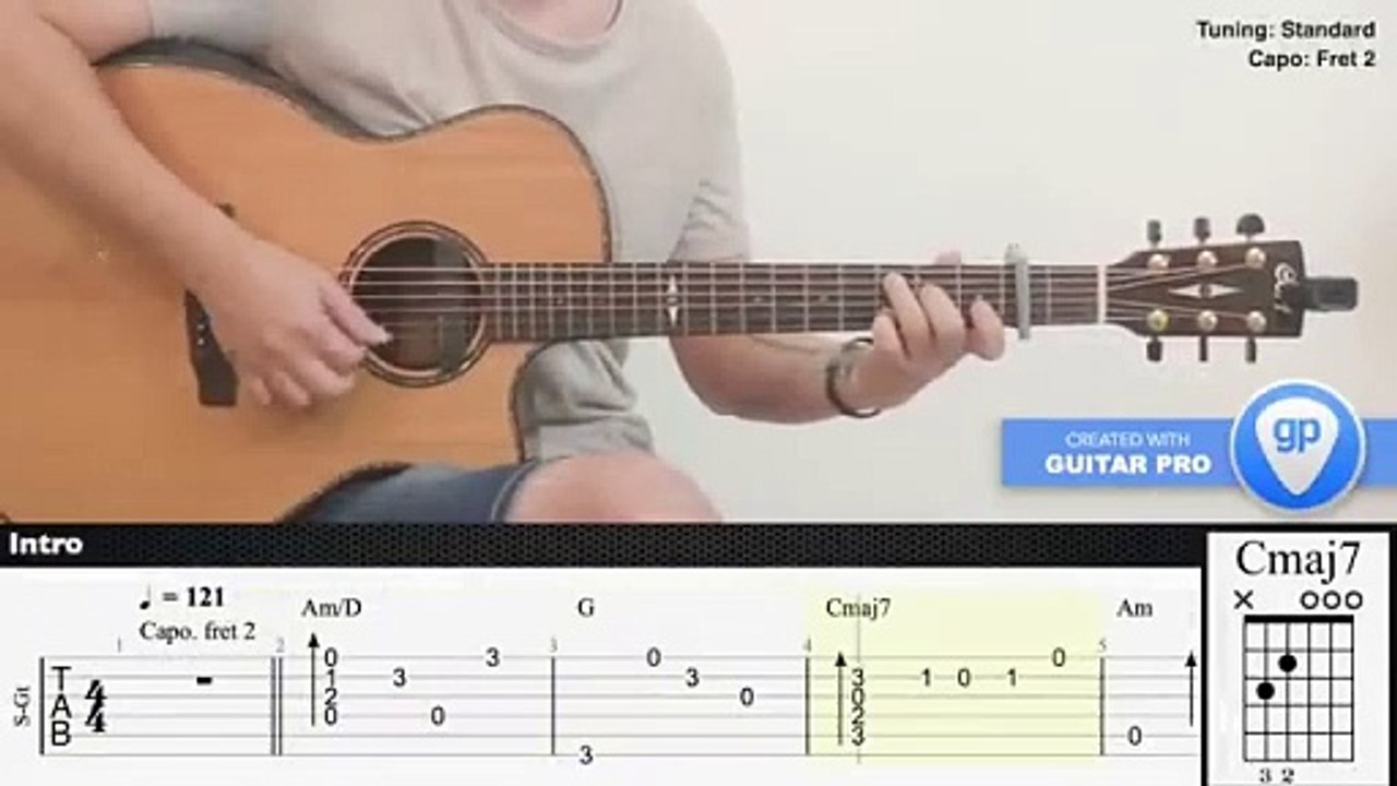 Cupid (Twin Version) - FIFTY FIFTY  Fingerstyle Guitar  TAB + Chords + Lyrics