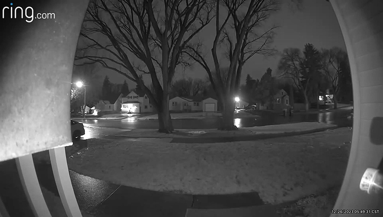 Man Takes a Hard Fall After Slipping on an Icy Step