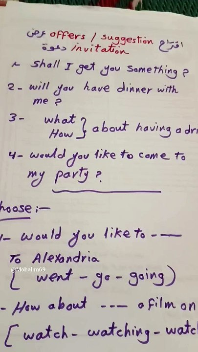 Polite offer , request, invitation, suggestions in English