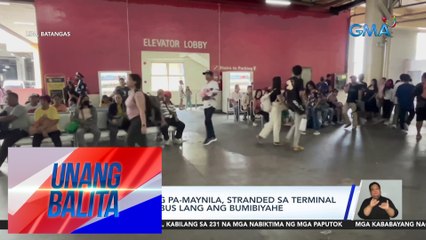 Mga pasaherong pa-Maynila, stranded sa terminal dahil kaunting bus lang ang bumibiyahe | UB