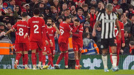 Mohamed Salah signs off with a brace in Liverpool’s frantic win over Newcastle