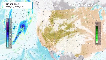 Heavy rain and snow in the west coast