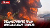 Diduga Dipicu Kembang Api, Gudang Kayu dan 7 Rumah Warga Surabaya Hangus Terbakar