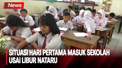 Hari Pertama Masuk Sekolah, Begini Suasana di SDN 01 Pagi Gunung Sahari Selatan Jakpus
