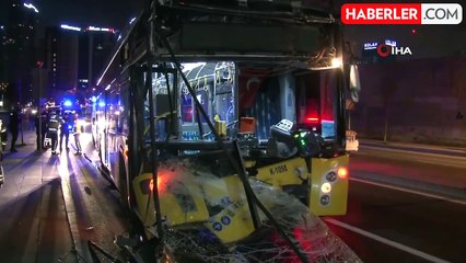 Şişli'de İETT Otobüsü Hafriyat Kamyonuna Çarptı: 8 Yaralı