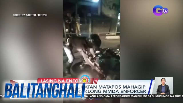 2 commuter, sugatan matapos mahagip ng nakamotorsiklong MMDA enforcer | BT