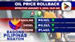 Oil price rollback, epektibo ngayong araw; Presyo ng LPG, tumaas