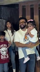 Shilpa Shetty & Raj Kundra With Cute Kids Spotted At Bandra