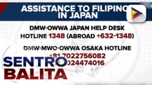 DMW, naglunsad ng hotline para sa mga Pilipino at kanilang pamilya na naapektuhan ng lindol sa Japan