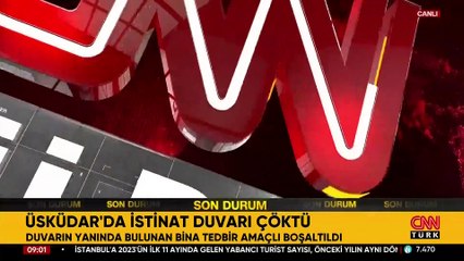 Üsküdar'da istinat duvarı çöktü: 1 bina boşaltıldı
