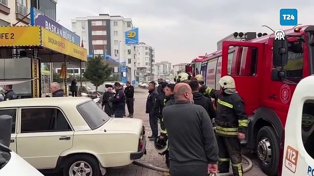 Yangına müdahale ederken zemine düşen itfaiye eri yaralandı