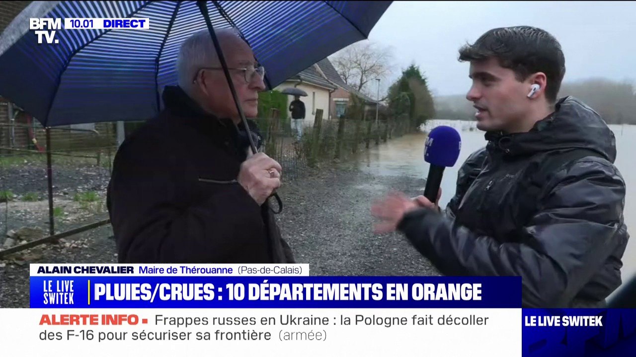 "Nous venons de connaître il y a cinq semaines des inondations importantes et ça recommence", déplore le maire de Thérouanne (Pas-de-Calais)