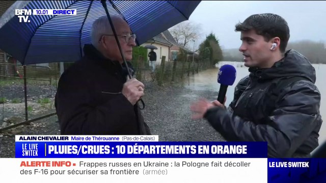 Nous venons de connaître il y a cinq semaines des inondations importantes et ça recommence , déplore le maire de Thérouanne (Pas-de-Calais)