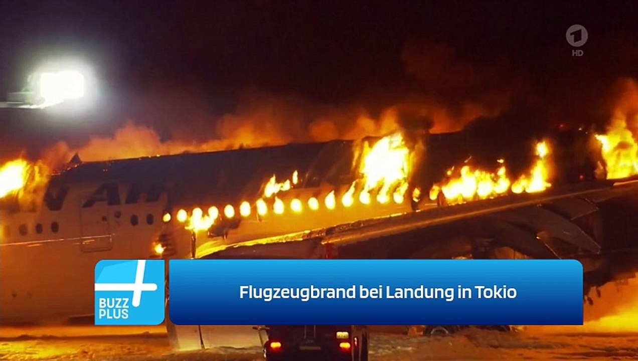 Flugzeugbrand bei Landung in Tokio