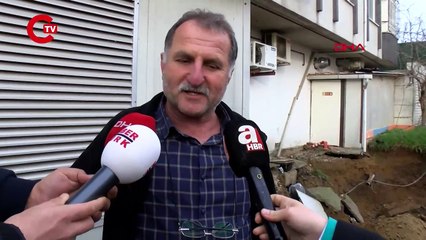 Üsküdar'da istinat duvarı çöktü 'Deprem oluyor zannettik'