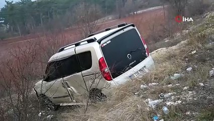 Yolu şaşıran sürücü, tarlaya uçtu: 3 yaralı