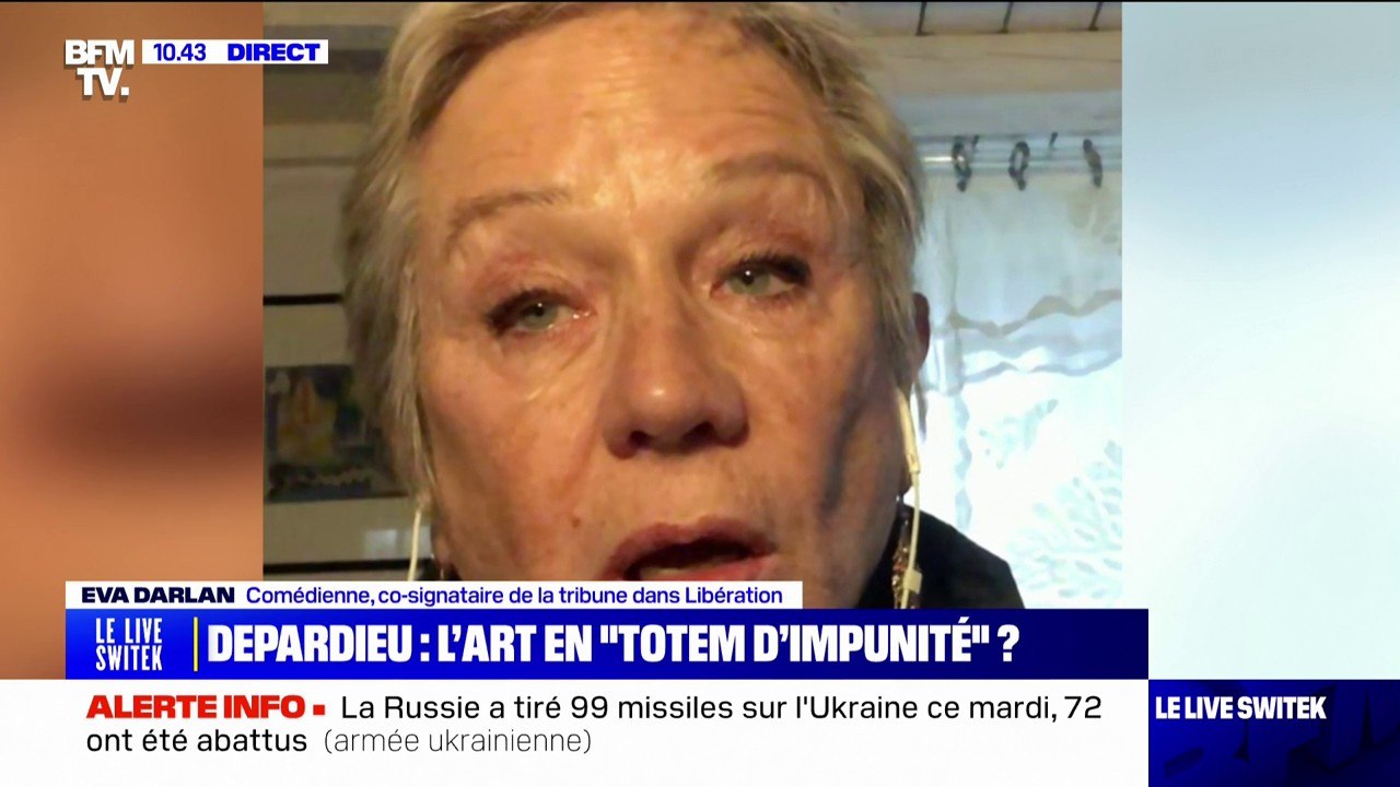 Gérard Depardieu: "Ça aurait été formidable [qu'Emmanuel Macron] intervienne au nom des victimes", estime la comédienne Eva Darlan