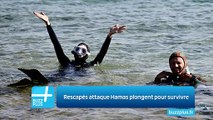 Rescapés attaque Hamas plongent pour survivre