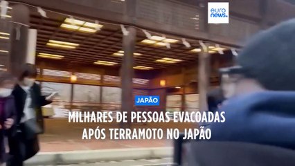 Milhares de pessoas refugiam-se em abrigos após terramoto no Japão