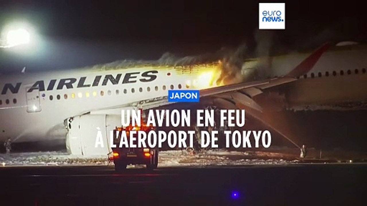 Japon : un avion prend feu à l'aéroport Tokyo-Haneda, les passagers sains et saufs