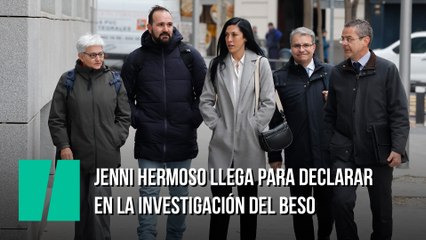 Jenni Hermoso llega para declarar en la investigación del beso