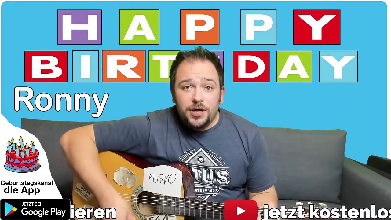Happy Birthday, Ronny! Geburtstagsgrüße an Ronny