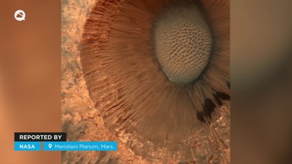 Surprising impact crater on Mars.