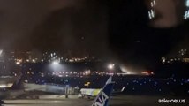 Aereo in fiamme a Tokyo, evacuati 379 tra passeggeri ed equipaggio