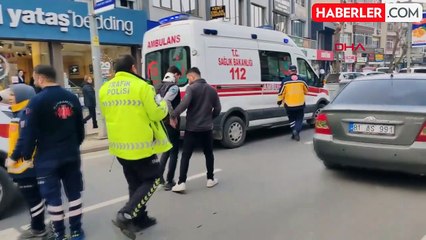 Düzce'de motosiklet bisiklete çarptı: 2 sürücü yaralandı