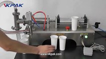 Machine de remplissage de liquide à piston semi-automatique à tête unique