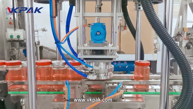 Machine à boucher sous vide à tête unique pour pots en verre