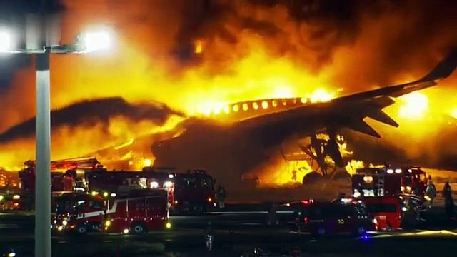Breaking News: Japan Airlines Plane Catches Fire at Haneda Airport