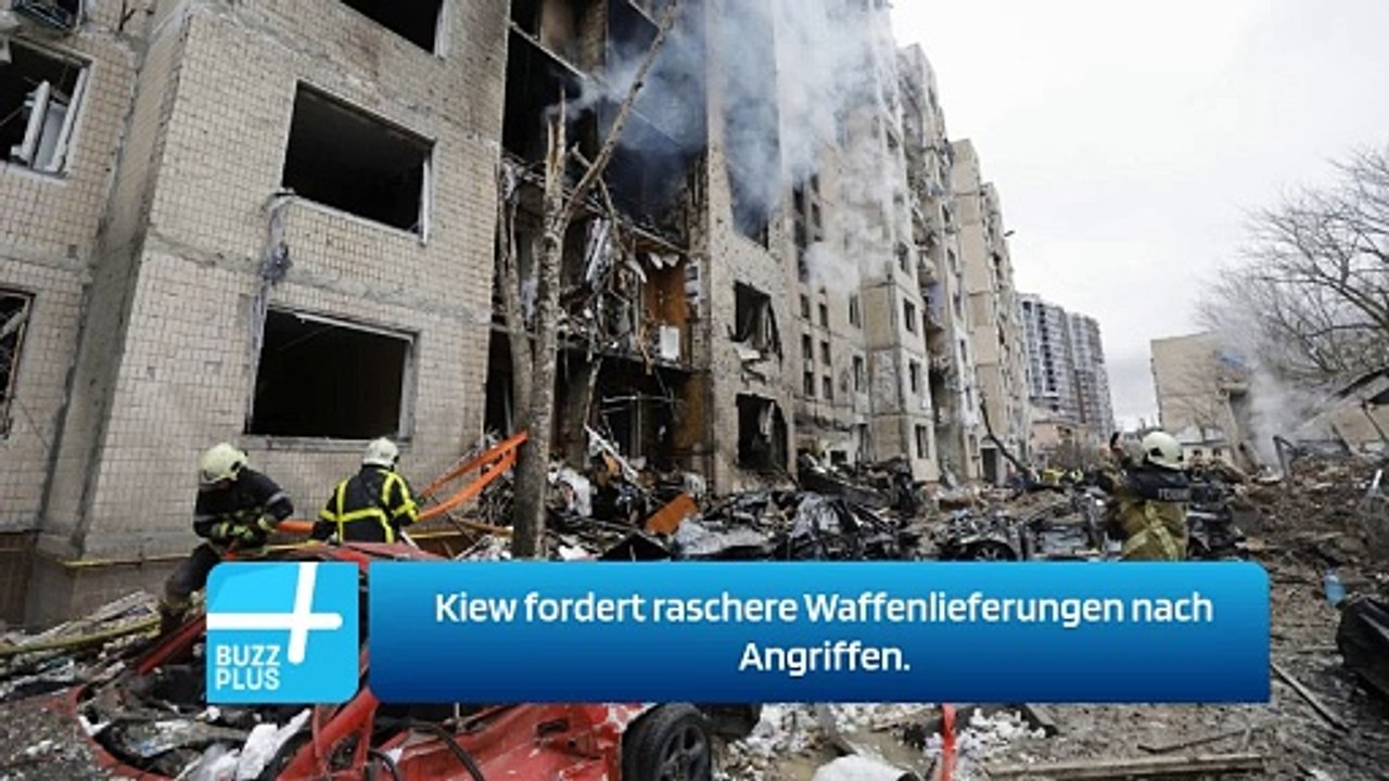 Kiew fordert raschere Waffenlieferungen nach Angriffen.