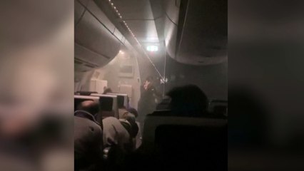 Video captures passengers sliding off Japan Airlines' plane on fire