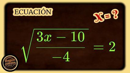 Una ECUACIÓN fascinante desarrollada paso a paso. (Video 10). A fascinating EQUATION developed step by step. (Video 10).