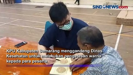 Petugas Penyortir dan Pelipat Surat Suara di Kabupaten Semarang Jalani Tes Buta Warna