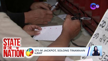 Mahigit P571-M jackpot, solong tinamaan ng taga-Albay | SONA