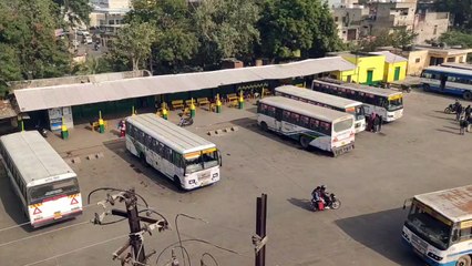 हिट एंड रन कानून का विरोध,रोडवेज बस का संचालन रहा प्रभावित