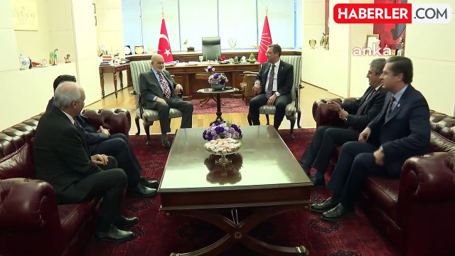 CHP Genel Başkanı Özgür Özel, Saadet Partisi Genel Başkanı Temel Karamollaoğlu ile görüştü
