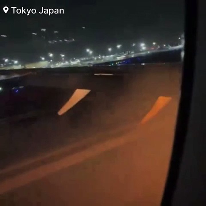 UPDATE:  Airplane caught fire on a runway in Tokyo l #Japan