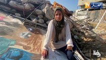 النهار ترندينغ : فتاة فلسطينية ترصد معاناة الشعب الفلسطيني برسومات على المباني المدمرة جراء القصف الصهيوني