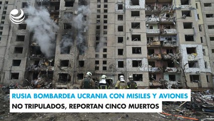 下载视频: Rusia bombardea Ucrania con misiles y aviones no tripulados, reportan cinco muertos