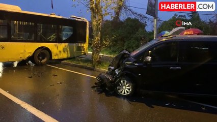 Beşiktaş'ta İETT otobüsü kaza yaptı: 2 yaralı