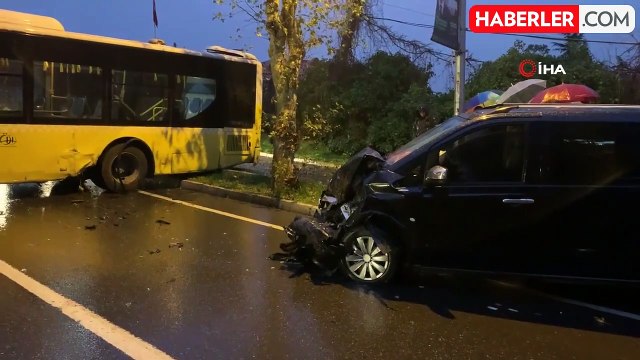 Beşiktaş'ta İETT otobüsü kaza yaptı: 2 yaralı