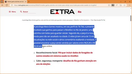Mulher ganha calcinha com bolso para celular 'Nova moda para evitar assalto no Rio'