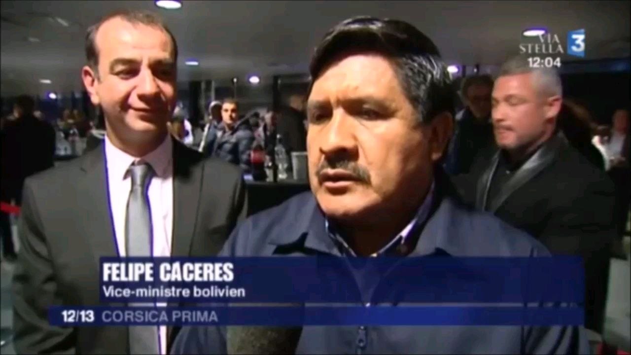 CHRISTOPHE MARIANI sur France3 avec le Ministre de la Coca de Bolivie en Corse