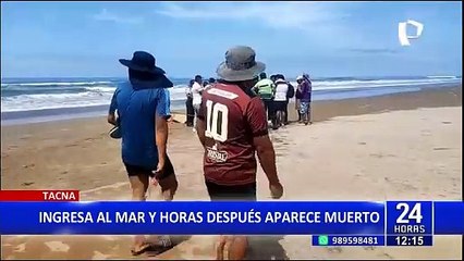 Tacna: hombre ingresa al mar y muere al ser arrastrado por el agua