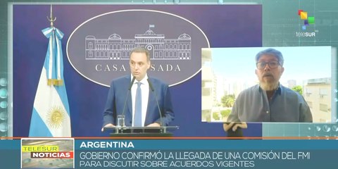 Vocero de Argentina confirma discusión de acuerdos financieros con el FMI