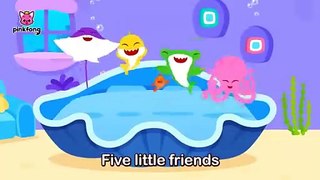 Five Little Friends Jumping in the House Learn Safety Rules with Baby Shark Pinkfong Official