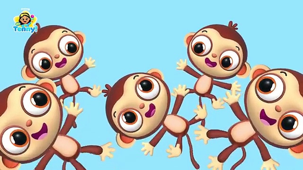 Five Little Monkeys Jumping on the Bed -Hey Tenny- ver.- Songs for Kids -heytenny